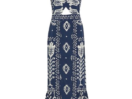 Navy Sonia Print Dress Online