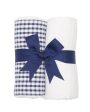 Navy Check Set of Two Burps Hot on Sale