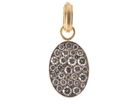 Yellow Gold and Sterling Silver Ten Table Pendant Fashion