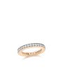 18k Rose Gold 3mm Band with White Diamonds For Cheap