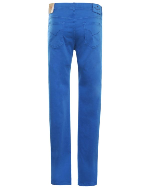 Cotton Blend Stretch Denim Pant in Bright Blue Fashion