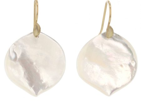 White Mother of Pearl Rose Petal Earrings Fashion