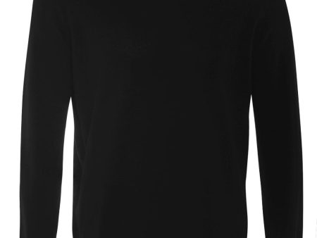 Black Cashmere Crewneck Sweater Supply