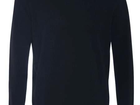 Navy Cashmere Crewneck Sweater Hot on Sale