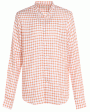 Orange and White Linen Checked Sportshirt Sale