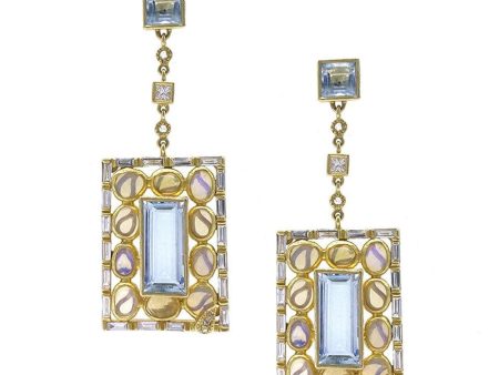 Affinity Aquamarine and Opal Drop Earrings Supply