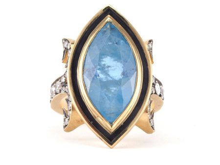 Aquamarine and Diamond Ring Sale