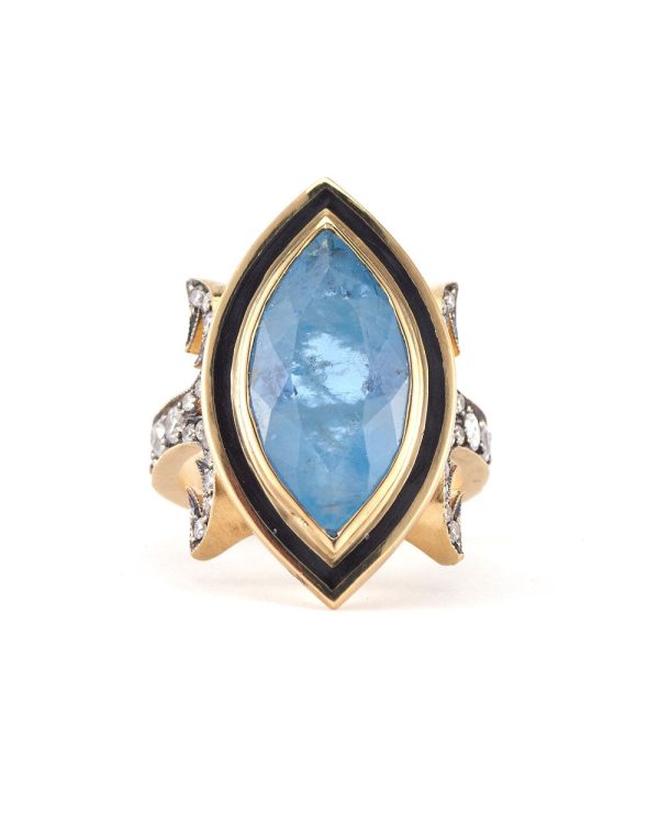 Aquamarine and Diamond Ring Sale