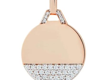 18k Rose Gold Diamond Disc Pendant Supply