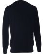 Navy Cashmere Crewneck Sweater Hot on Sale