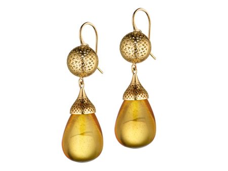 Amber Drop Earrings For Discount