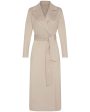 Beige Tie Waist Long Overcoat Online now