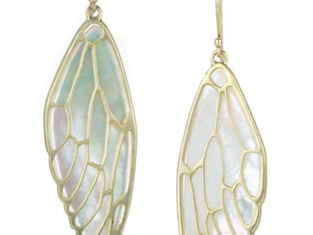 Mother of Pearl Cicada Wing Earrings For Cheap