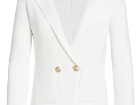 White Sofia Knit Blazer Online