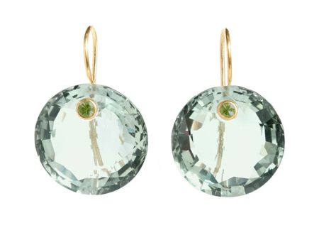 22k Yellow Gold XL Gem Earrings Discount