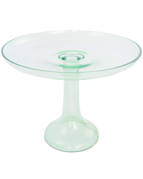 Mint Green Colored Glass Cake Stand Discount