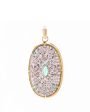 18k Gold Platinum Diamond and Emerald Art Deco Pendant Sale