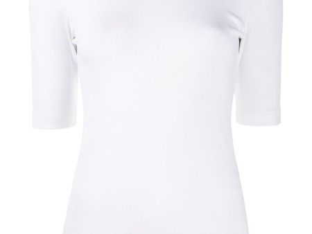 White Monili Neck Short Sleeve T-Shirt Supply