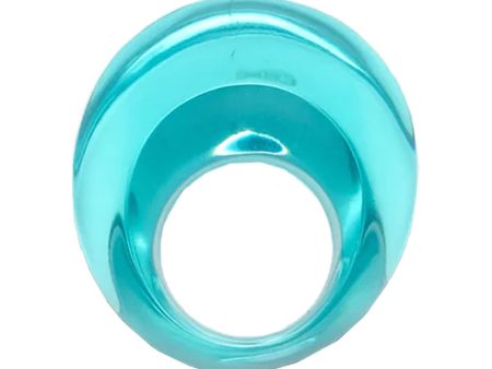 Wuto Blue Lucite Ring Discount