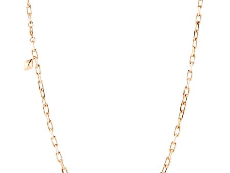 18k Rose Gold Chain with Origami Hang Tag Necklace on Sale