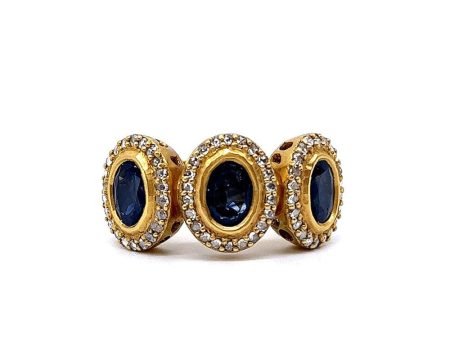 Affinity Triple Sapphire and Rose Cut Ring Fashion