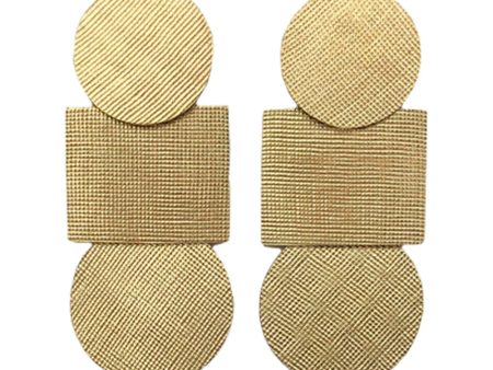 18k Gold Plated Brass Popova Earrings Fashion