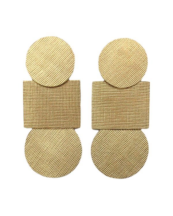 18k Gold Plated Brass Popova Earrings Fashion