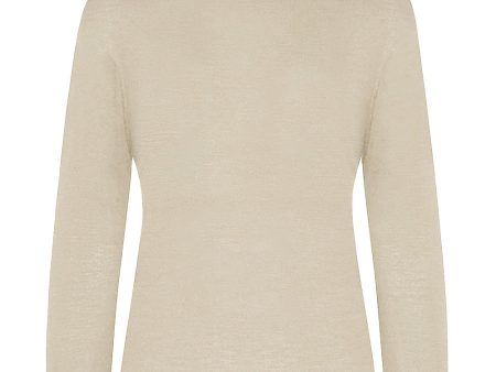 Beige Knit Turtleneck Sweater Supply