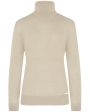 Beige Knit Turtleneck Sweater Supply