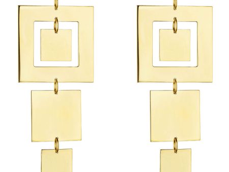 Square Foundation Statement Earrings Online Hot Sale