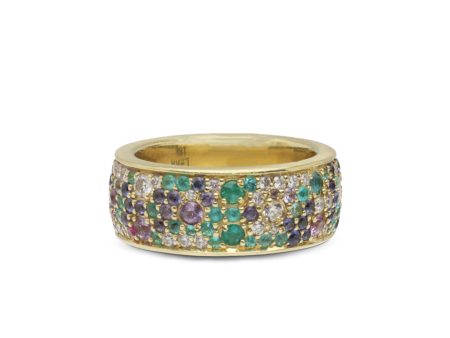 5 Row Multi Stone Band Ring Sale