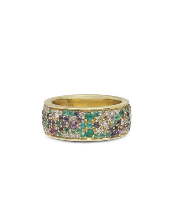 5 Row Multi Stone Band Ring Sale