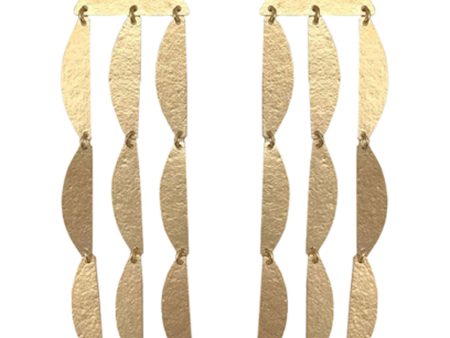 18k Gold Plated Brass Mini Rain Earrings Online now