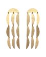 18k Gold Plated Brass Mini Rain Earrings Online now