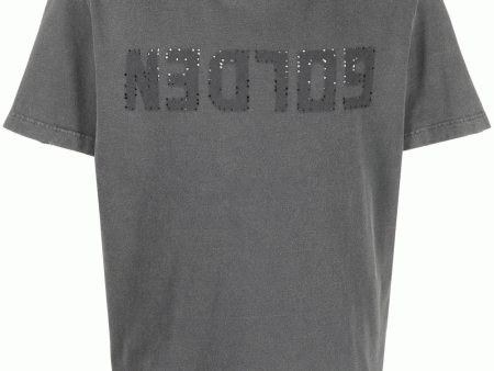 Anthracite Distressed Logo Graphic T-Shirt Online Sale