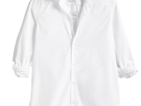 White Superfine Frank Woven Button Up Online Sale