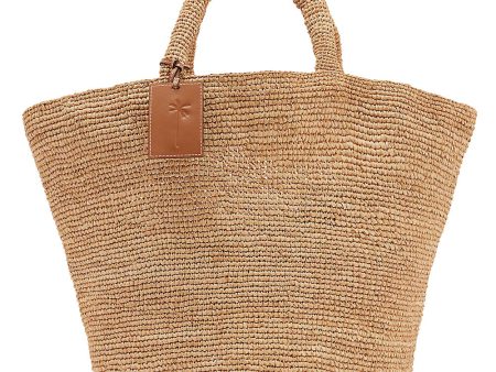 Raffia Tote in Tan Online