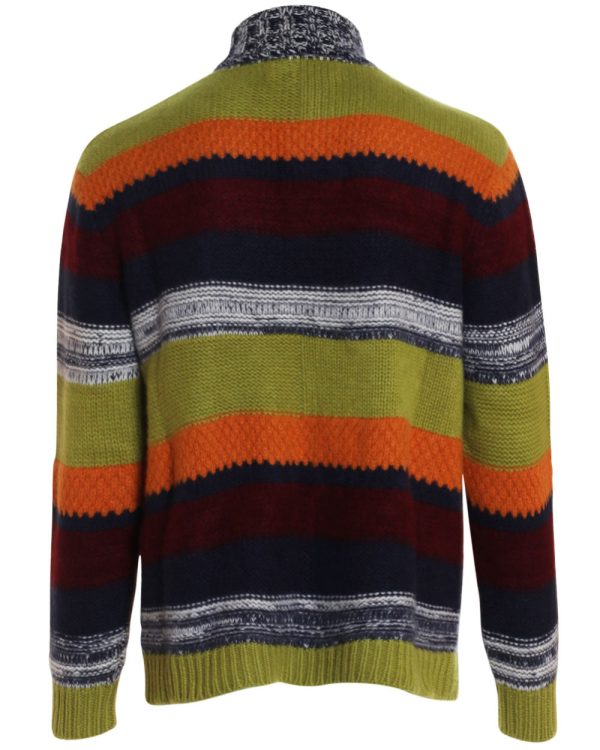 Multicolor Languid Knit Turtleneck Cheap