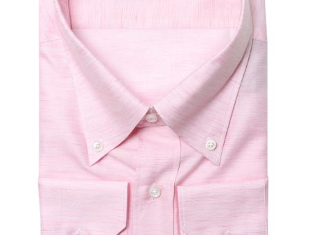 Light Pink Heathered Cotton Blend Dress Shirt Sale