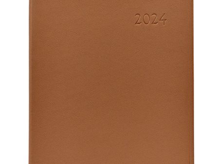 2024 Desk Diary in British Tan For Cheap