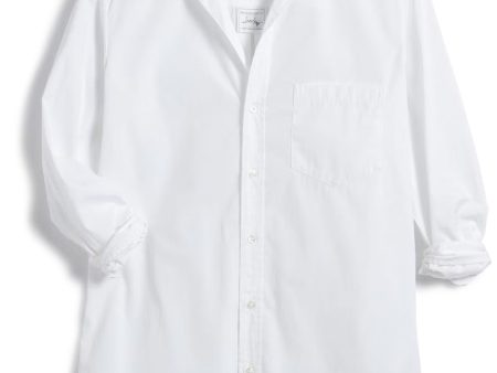 White Superluxe Joedy Woven Button Up For Sale