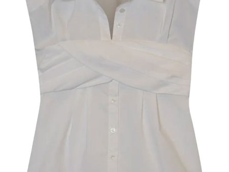 White Rainey Crossover Shirt Fashion