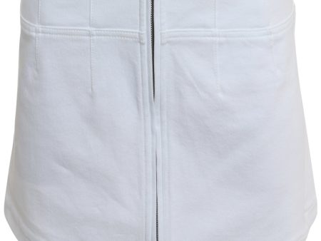 White Paxton Zip Front Mini Skirt Hot on Sale