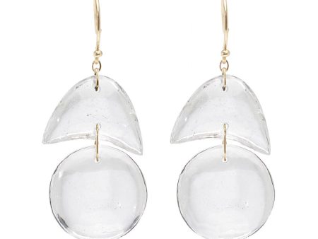 18k Yellow Gold Tiny Arp Moonstone Earrings Supply